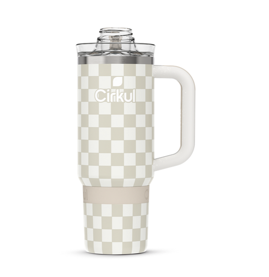 Limited Edition: 30oz. Taupe Tartan Travel StrawSip™ Tumbler (KEEN)